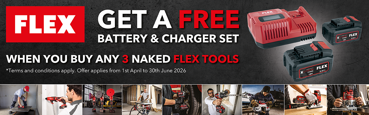 Flex FREE Batteries and charger set promo